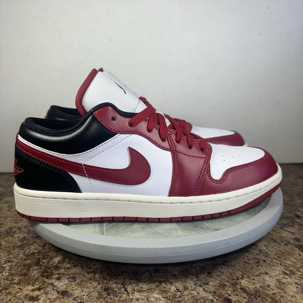 Nike Air Jordan 1 Low Reverse‎ Black Toe Gym Red Sneakers W 10.5/M 9 DC0774-160